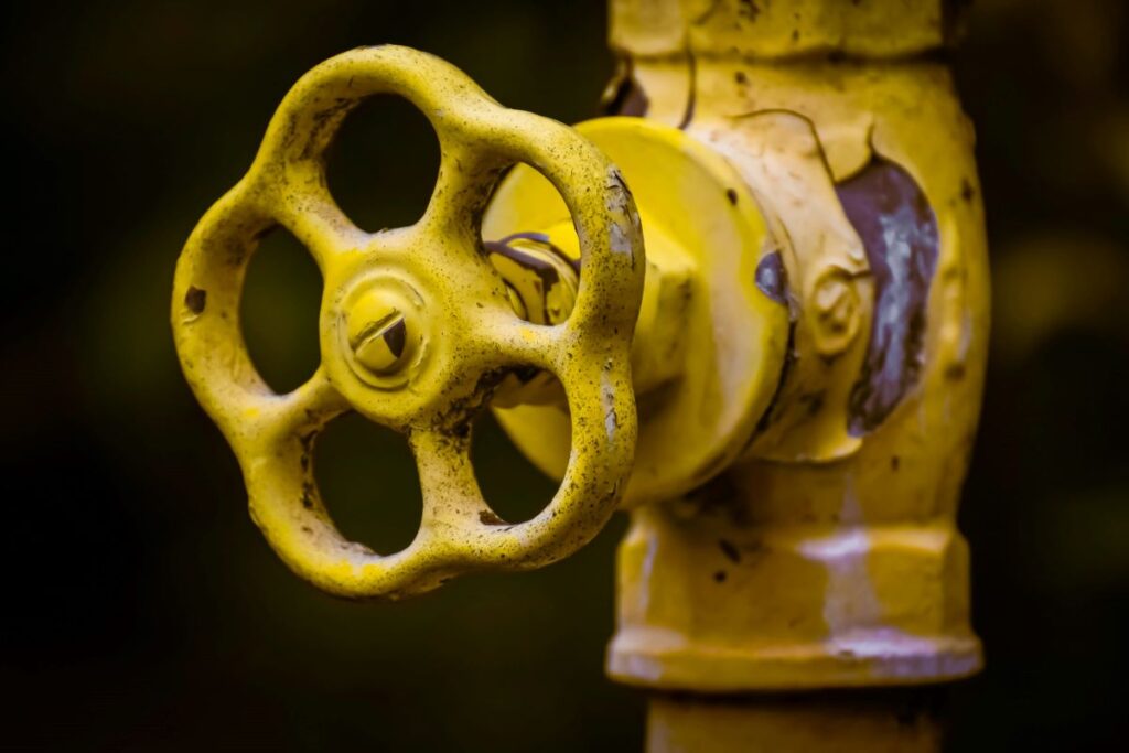 A yellow valve.